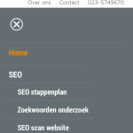 Screenshot InternetEffect iphone 4- menu 'drukt' content uit beeld