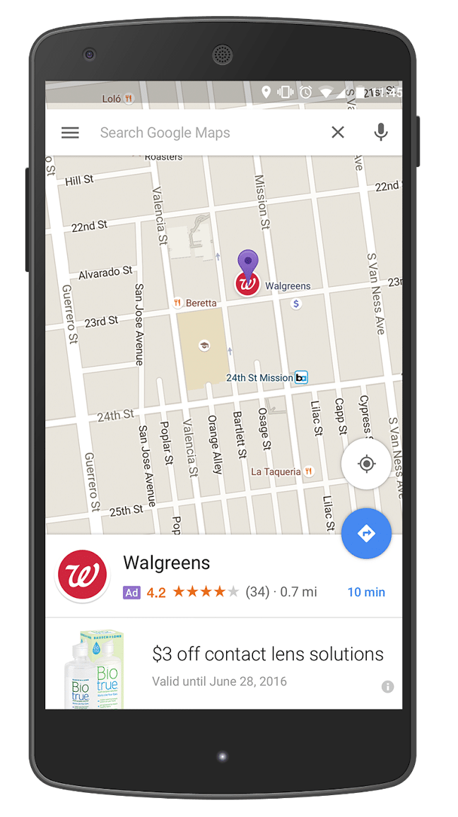 google maps pin icoon advertentie